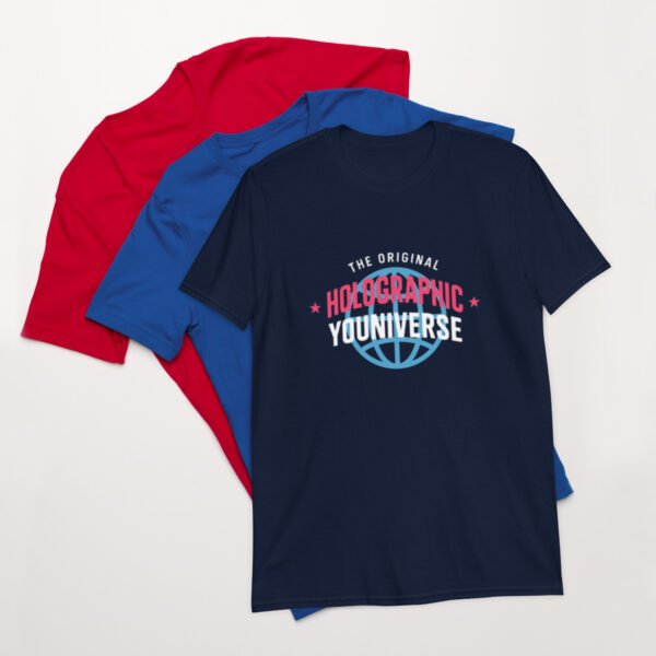 Holographic YOUniverse T-Shirt – Short-Sleeve Unisex Tee (White Text) - Image 12
