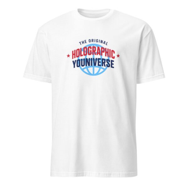 Holographic YOUniverse T-Shirt – Short-Sleeve Unisex Tee (Navy Text)