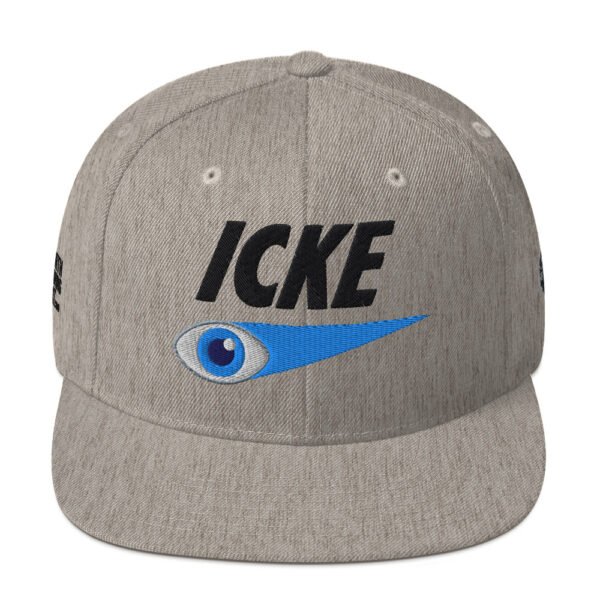 Icke Snapback Cap – Unisex (Black Text) - Image 33
