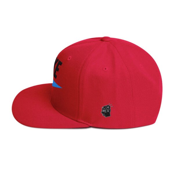 Icke Snapback Cap – Unisex (Black Text) - Image 16
