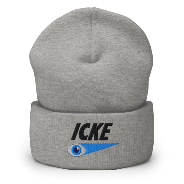 Icke Hat – Cuffed Beanie Unisex (Black Text) - Image 9
