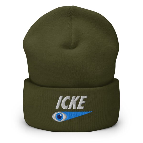 Icke Hat – Cuffed Beanie Unisex (White Text) - Image 14