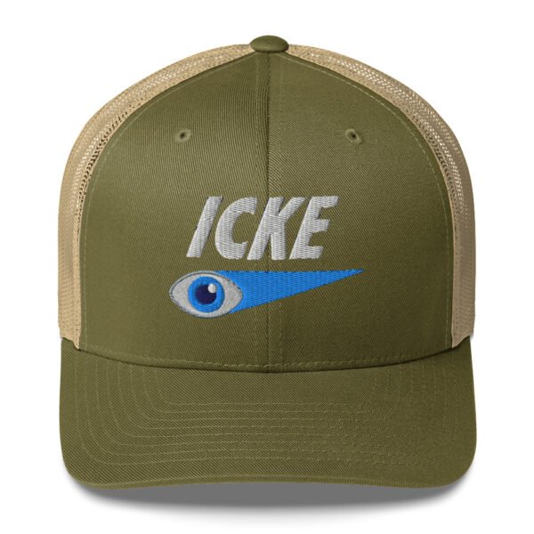 Icke Trucker Cap – Unisex (White Text) - Image 105